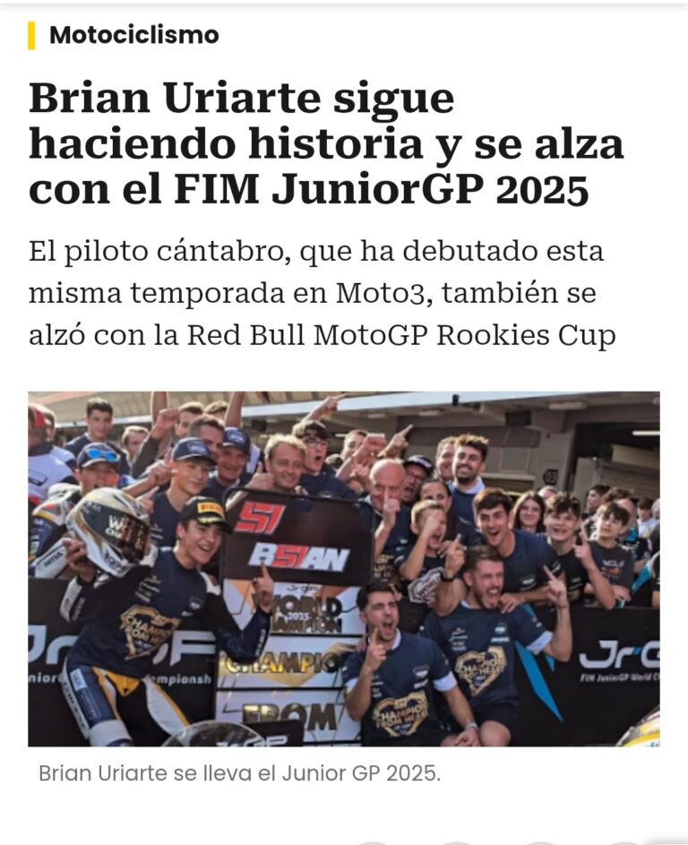 BRIAN URIARTE CAMPEON JUNIOR GP 2025